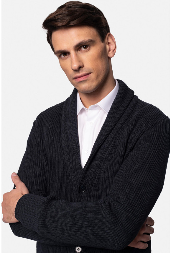 SWETER CAMERINO ROZPINANY GRANATOWY