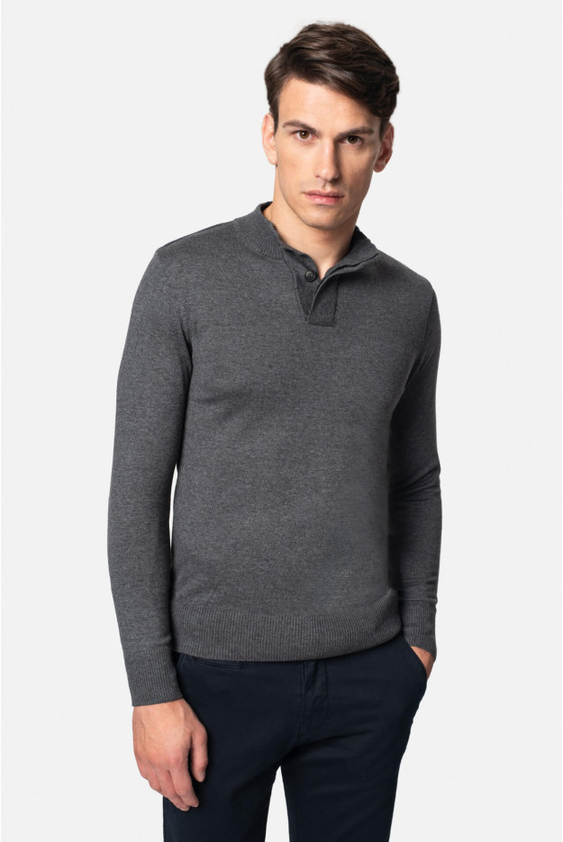SWETER TIMO TROYER/TYPU TROYER GRAFITOWY