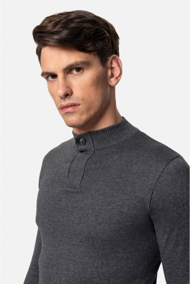SWETER TIMO TROYER/TYPU TROYER GRAFITOWY