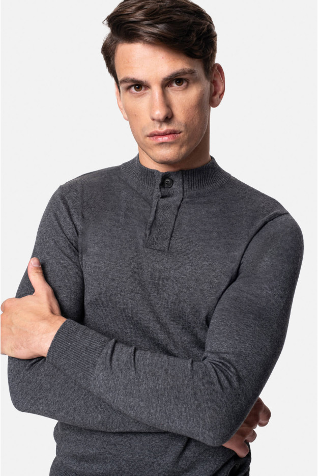 SWETER TIMO TROYER/TYPU TROYER GRAFITOWY