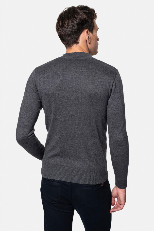 SWETER TIMO TROYER/TYPU TROYER GRAFITOWY