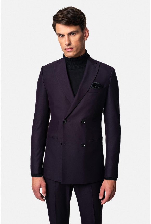 MARYNARKA DROGON FIOLETOWA SLIM FIT DWURZĘDOWA MARYNARKA DROGON FIOLETOWA SLIM FIT DWURZĘDOWA