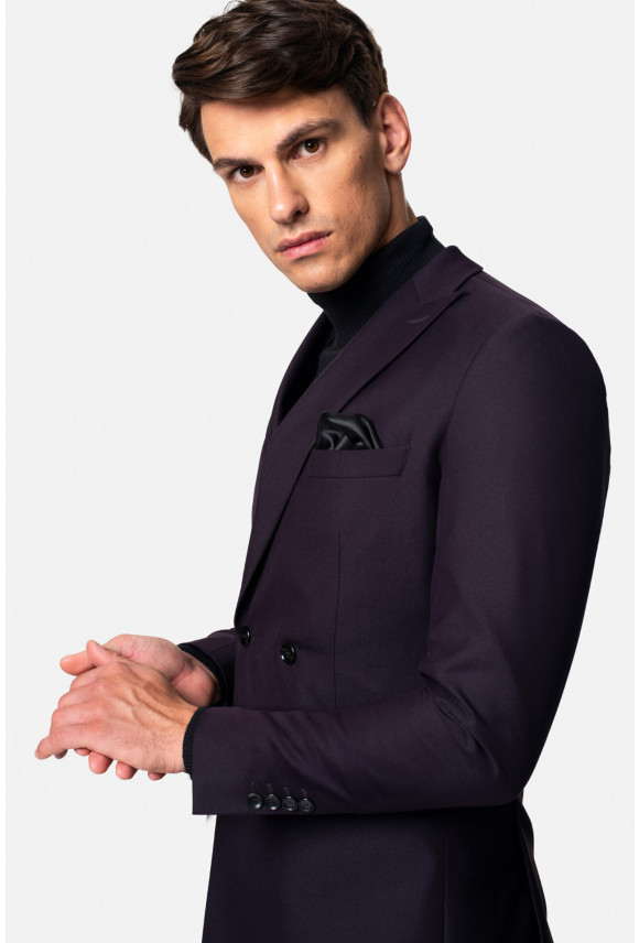 MARYNARKA DROGON FIOLETOWA SLIM FIT DWURZĘDOWA MARYNARKA DROGON FIOLETOWA SLIM FIT DWURZĘDOWA
