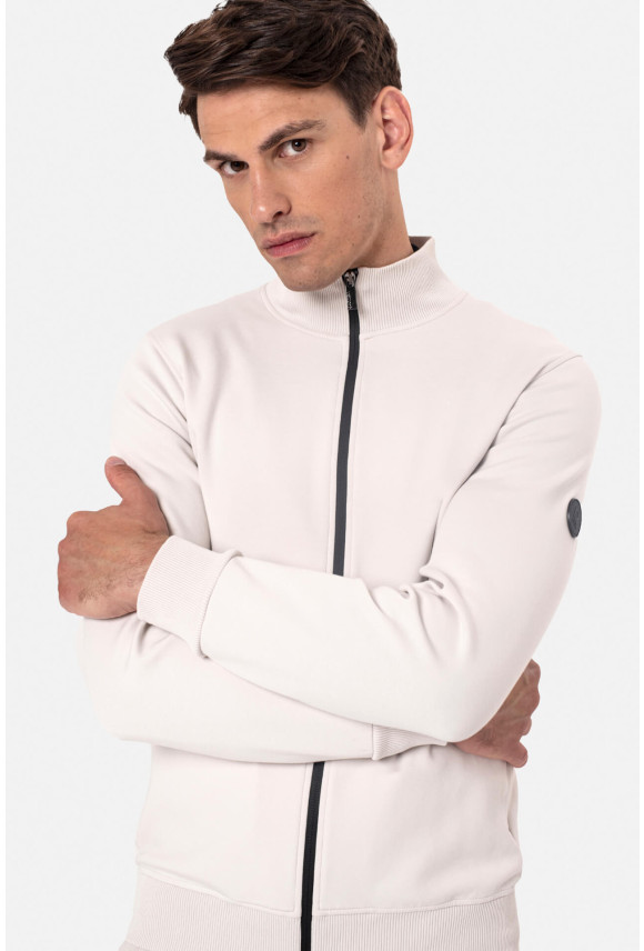 BLUZA DUATO ROZPINANY BEŻOWA Z BAWEŁNY