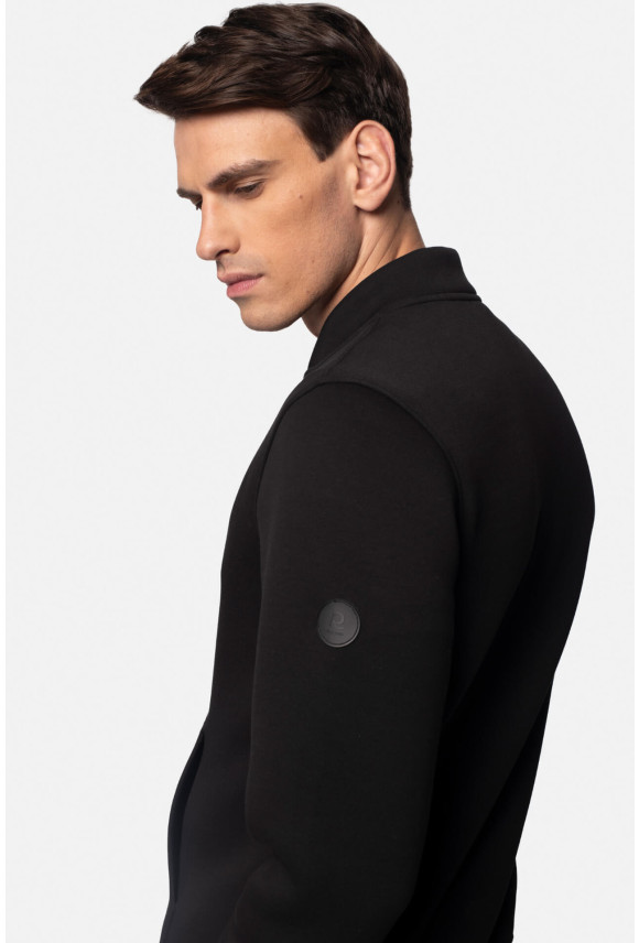 BLUZA DEVESA ROZPINANY CZARNA Z BAWEŁNĄ