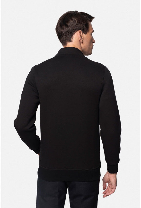 BLUZA DEVESA ROZPINANY CZARNA Z BAWEŁNĄ
