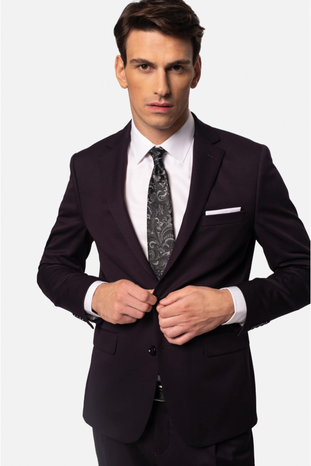 MARYNARKA PIRULO FIOLETOWA SLIM FIT JEDNORZĘDOWA MARYNARKA PIRULO FIOLETOWA SLIM FIT JEDNORZĘDOWA