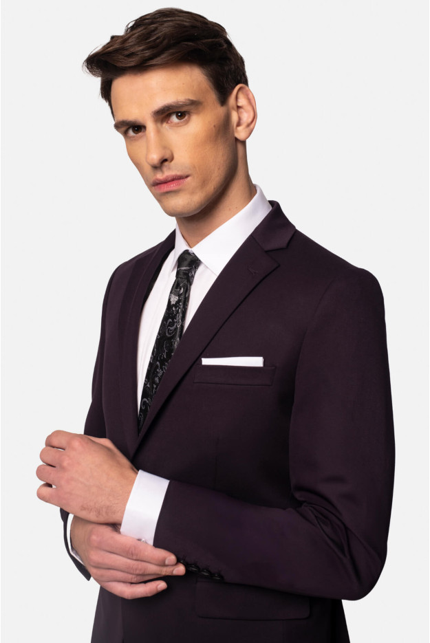 MARYNARKA PIRULO FIOLETOWA SLIM FIT JEDNORZĘDOWA MARYNARKA PIRULO FIOLETOWA SLIM FIT JEDNORZĘDOWA