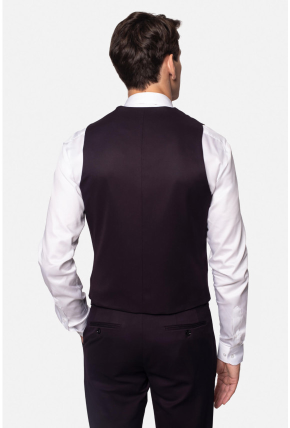 KAMIZELKA PIRULO SLIM FIT FIOLETOWA DWURZĘDOWA