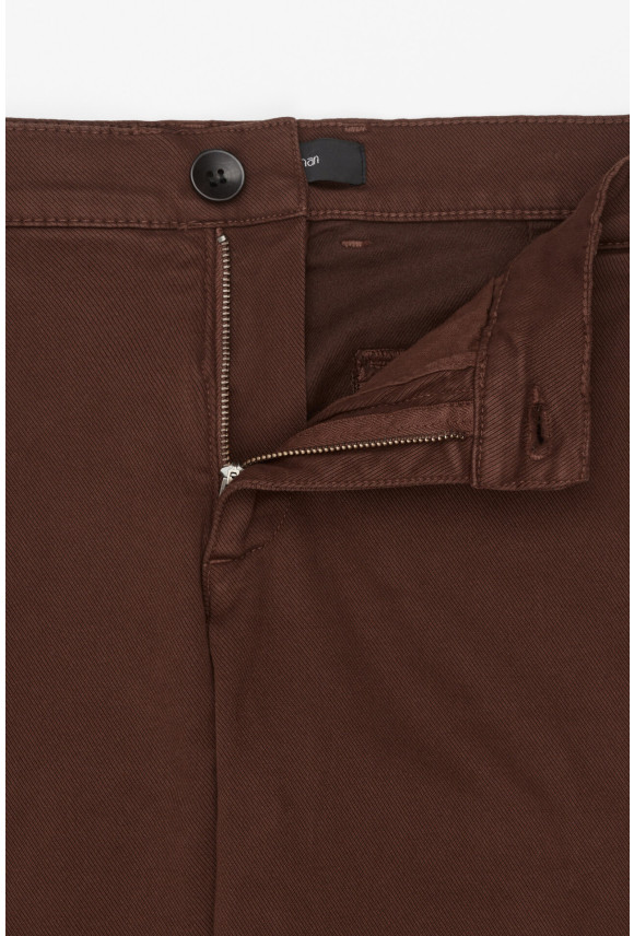 SPODNIE CASUAL DIDION 156 BRĄZOWE Z BAWEŁNY TYPU JERSEY