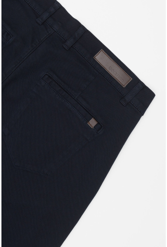 SPODNIE CASUAL DIDION 156 GRANATOWE Z BAWEŁNY TYPU JERSEY