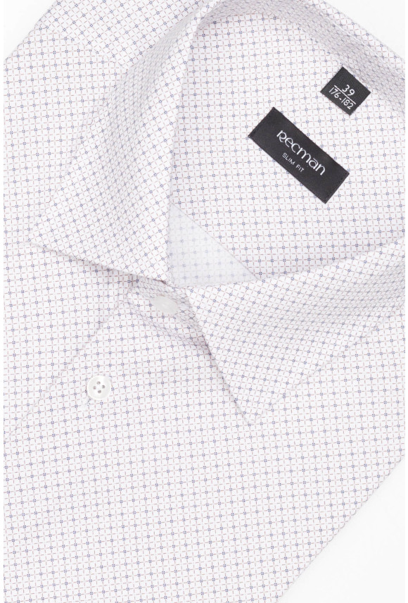 KOSZULA COLINE 3266T DŁUGI RĘKAW SLIM FIT BIAŁA Z BAWEŁNY