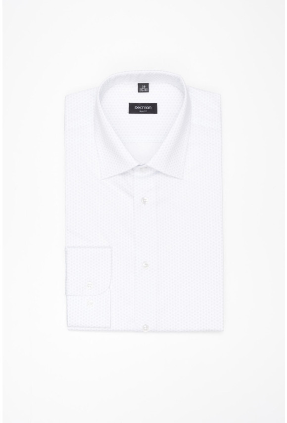 KOSZULA COLINE 3267T DŁUGI RĘKAW SLIM FIT BIAŁA Z BAWEŁNY
