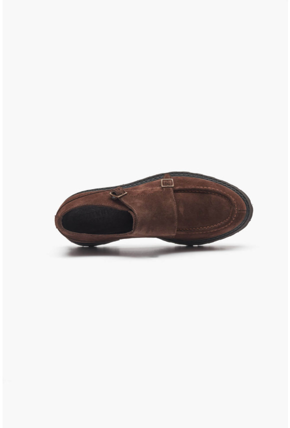 OBUWIE MONKI D6216 BRĄZOWE Z ZAMSZU