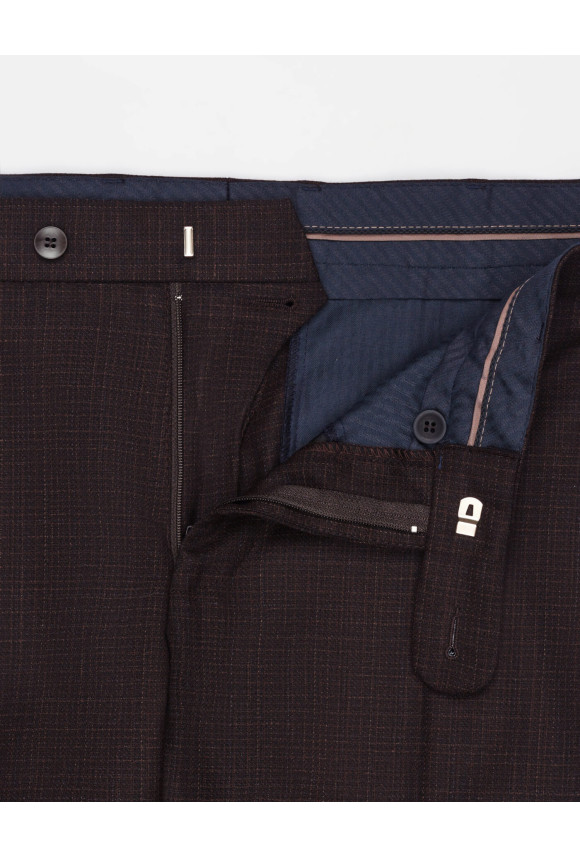 SPODNIE CLASSIC ALATA 318 BRĄZOWE Z WEŁNY