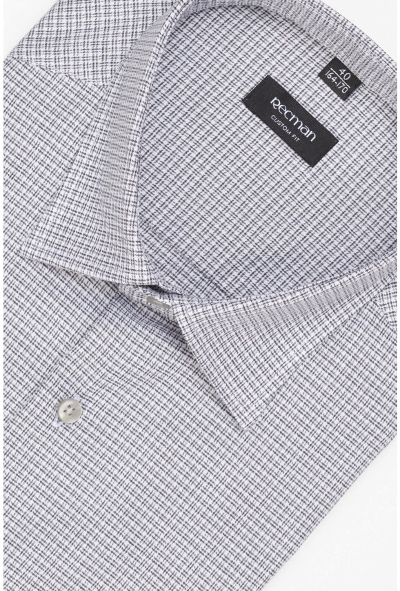 KOSZULA COVIVA 3269E DŁUGI RĘKAW CUSTOM FIT SZARA Z BAWEŁNY