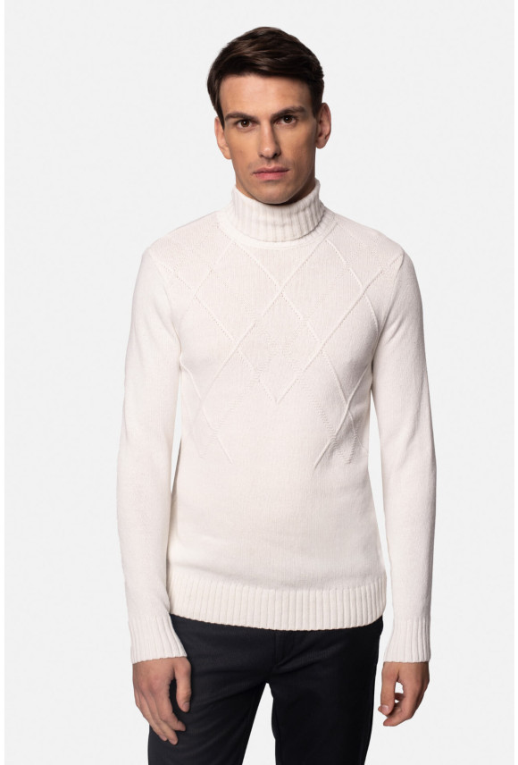 SWETER CAPRI GOLF ECRU Z WEŁNĄ SWETER CAPRI GOLF ECRU Z WEŁNĄ
