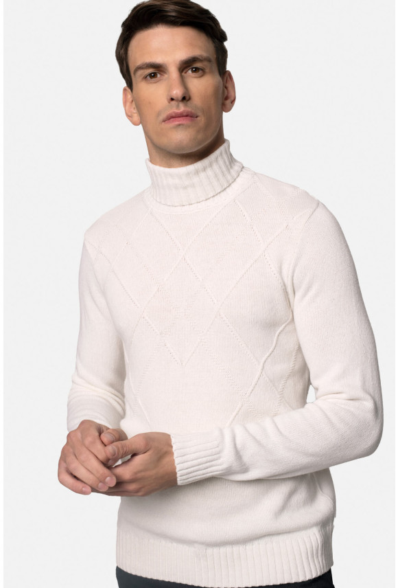SWETER CAPRI GOLF ECRU Z WEŁNĄ SWETER CAPRI GOLF ECRU Z WEŁNĄ