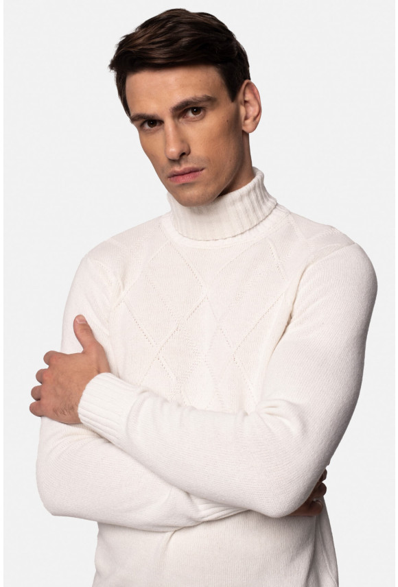 SWETER CAPRI GOLF ECRU Z WEŁNĄ SWETER CAPRI GOLF ECRU Z WEŁNĄ