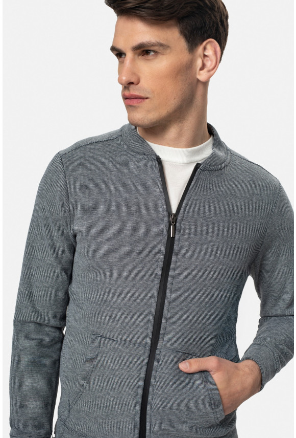 BLUZA LAREDA ROZPINANY GRANATOWA Z BAWEŁNĄ