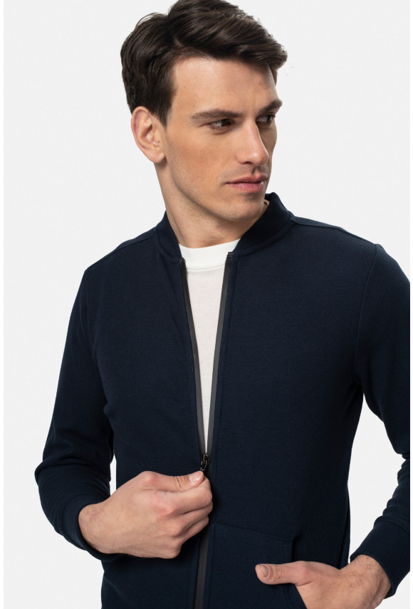 BLUZA LAREDA ROZPINANY GRANATOWA 0001 Z BAWEŁNĄ