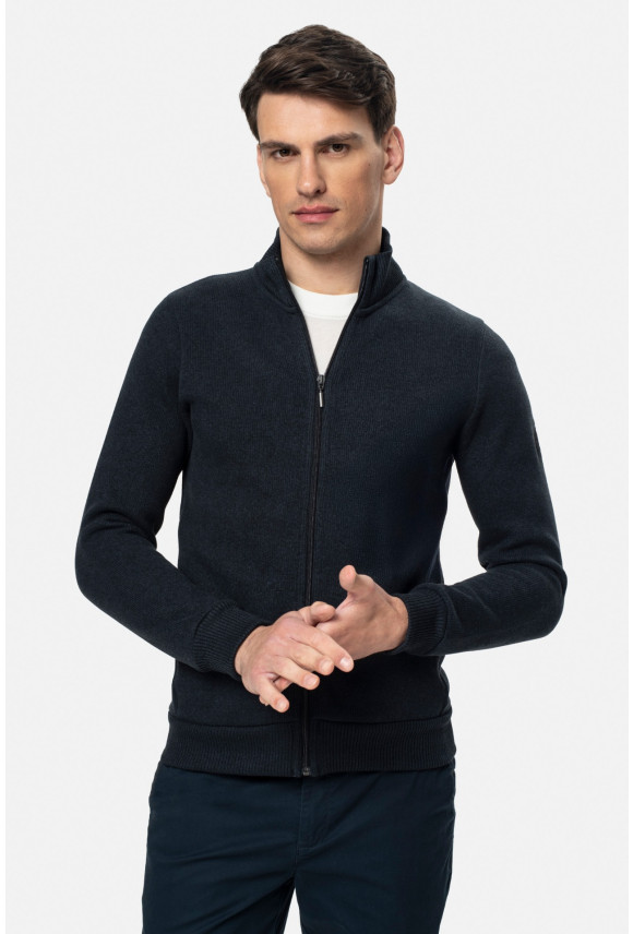 BLUZA LECERA ROZPINANY GRANATOWA Z BAWEŁNĄ