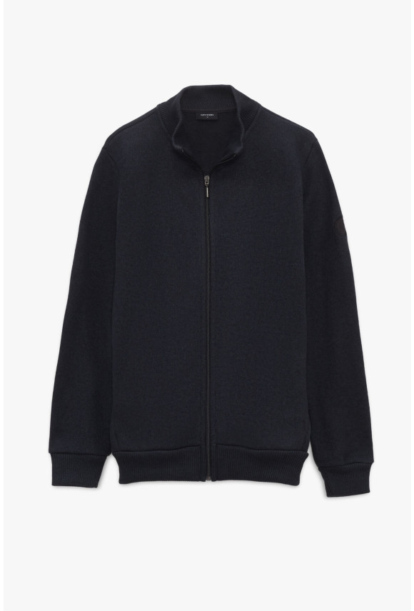 BLUZA LECERA ROZPINANY GRANATOWA Z BAWEŁNĄ