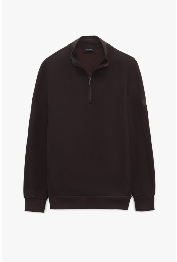 BLUZA LUDRES TROYER/TYPU TROYER BRĄZOWA Z WEŁNĄ