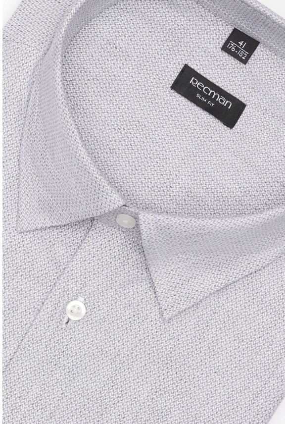 KOSZULA CORSINI 3284D DŁUGI RĘKAW SLIM FIT SZARA Z BAWEŁNY
