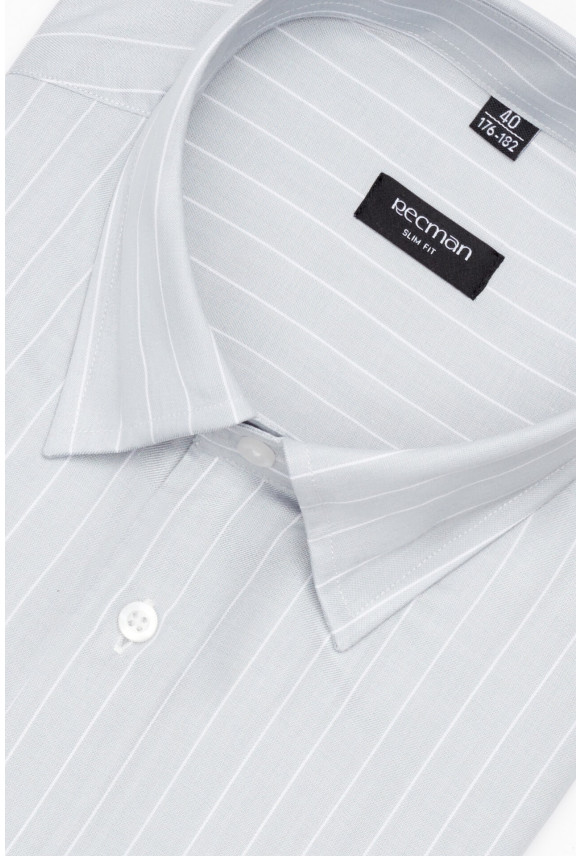 KOSZULA COFINO 3283D DŁUGI RĘKAW SLIM FIT ZIELONA Z WISKOZĄ