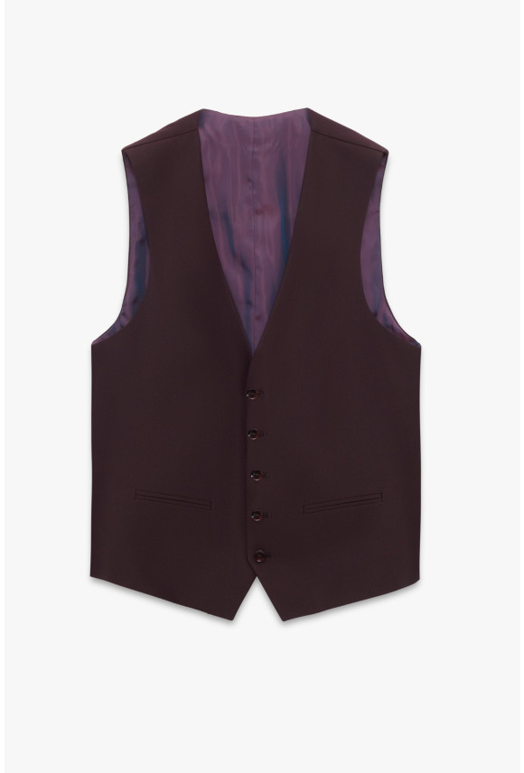 KAMIZELKA PERTOSAN SLIM FIT BORDOWA JEDNORZĘDOWA