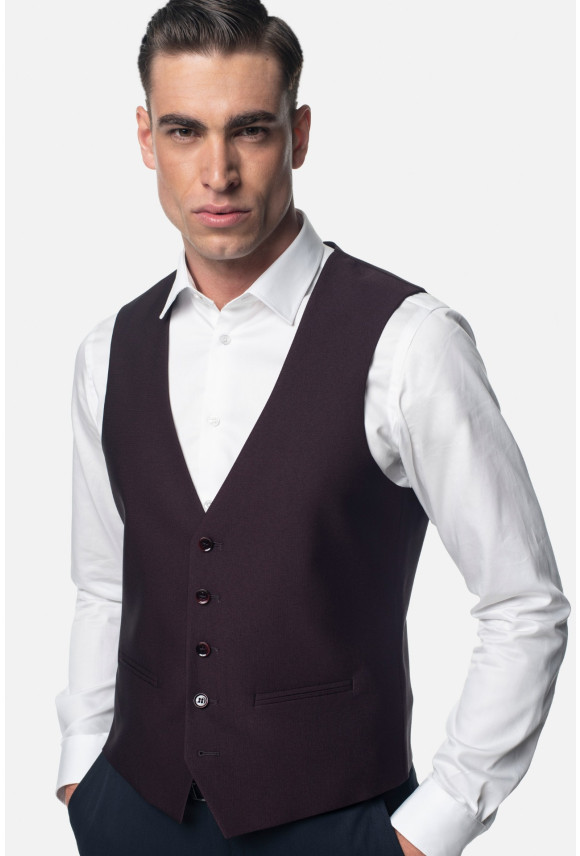KAMIZELKA PERTOSAN SLIM FIT BORDOWA JEDNORZĘDOWA