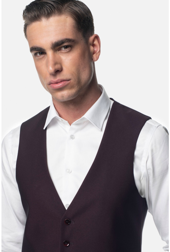 KAMIZELKA PERTOSAN SLIM FIT BORDOWA JEDNORZĘDOWA
