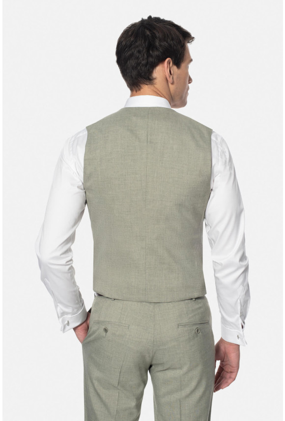 KAMIZELKA AREGNO SLIM FIT ZIELONA JEDNORZĘDOWA