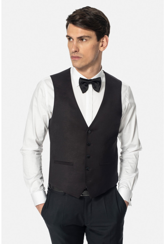 KAMIZELKA RESWIN SLIM FIT BORDOWA JEDNORZĘDOWA Z WEŁNY KAMIZELKA RESWIN SLIM FIT BORDOWA JEDNORZĘDOWA Z WEŁNY