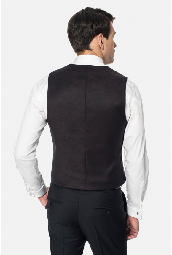 KAMIZELKA RESWIN SLIM FIT BORDOWA JEDNORZĘDOWA Z WEŁNY KAMIZELKA RESWIN SLIM FIT BORDOWA JEDNORZĘDOWA Z WEŁNY