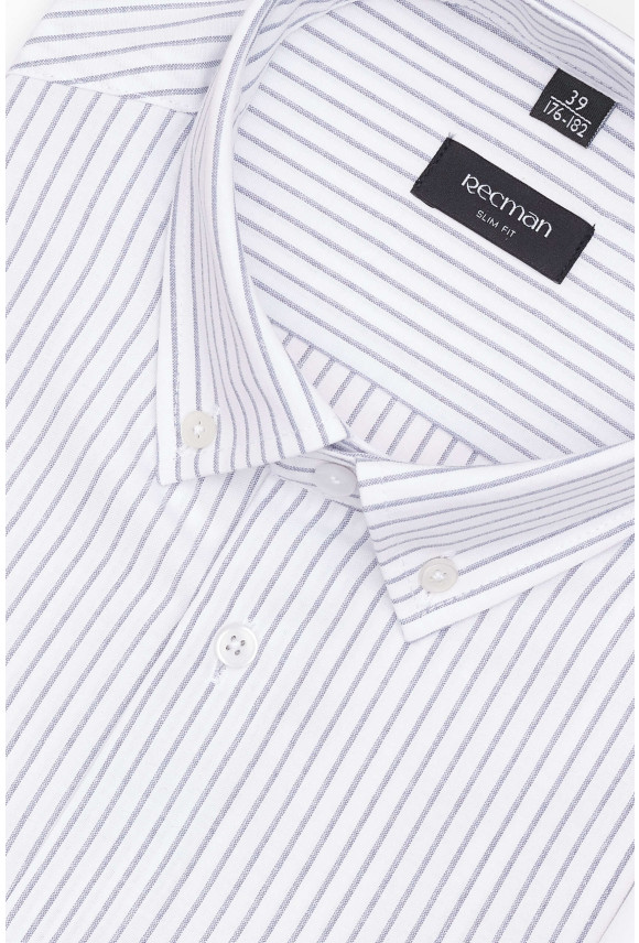 KOSZULA COFINO 3305T DŁUGI RĘKAW SLIM FIT BŁĘKITNA Z BAWEŁNĄ