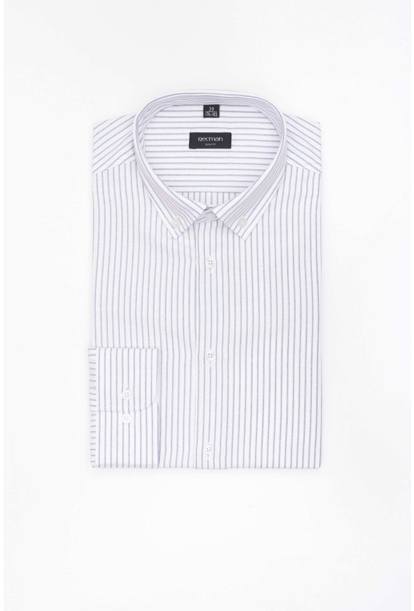 KOSZULA COFINO 3305T DŁUGI RĘKAW SLIM FIT BŁĘKITNA Z BAWEŁNĄ