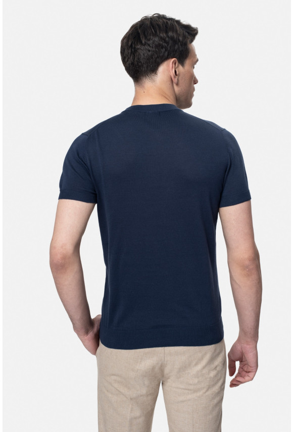 T SHIRT WILLOW GRANATOWY Z BAWEŁNY