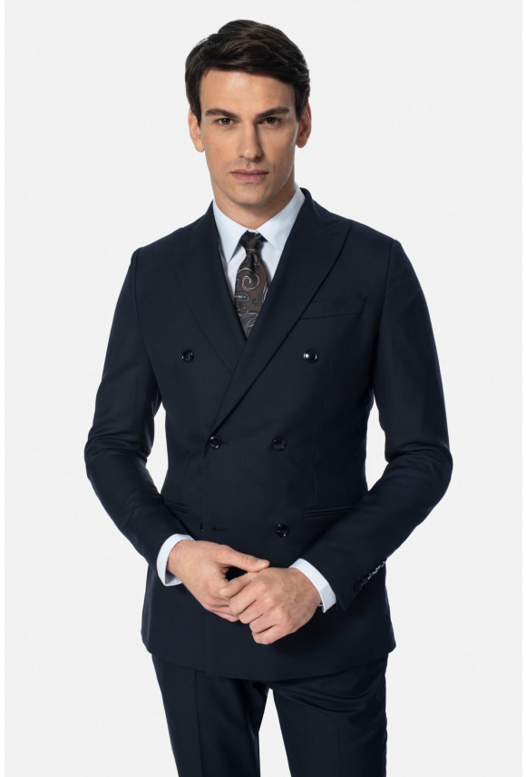 MARYNARKA WINOD GRANATOWA SLIM FIT DWURZĘDOWA Z WEŁNĄ MARYNARKA WINOD GRANATOWA SLIM FIT DWURZĘDOWA Z WEŁNĄ