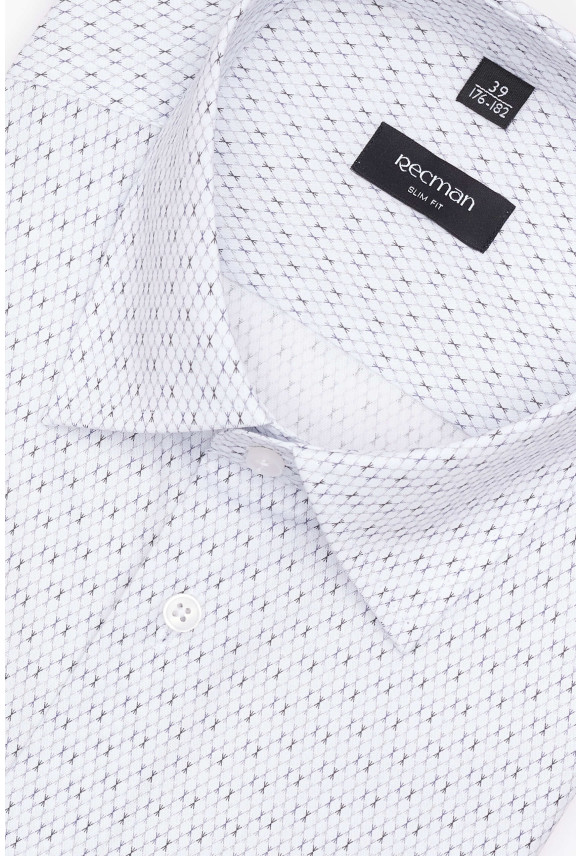 KOSZULA COLINE 3302T DŁUGI RĘKAW SLIM FIT SZARA Z BAWEŁNY