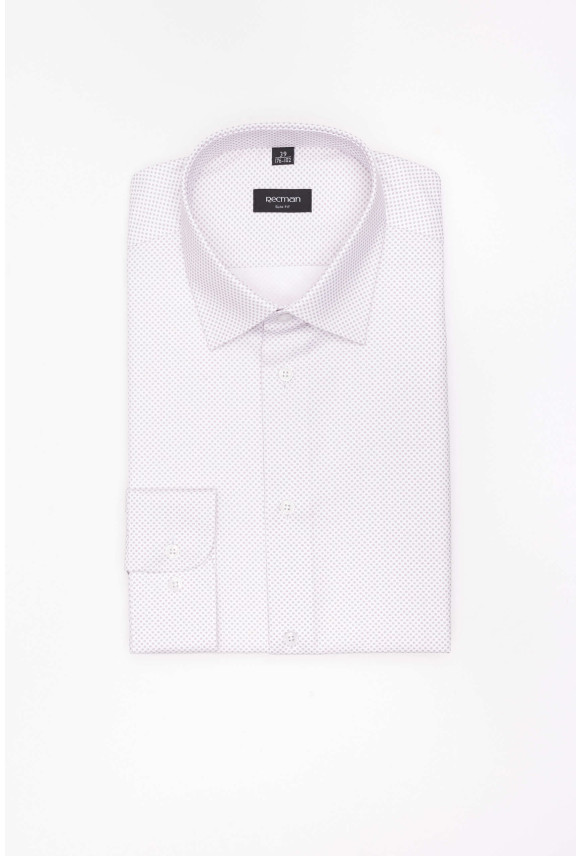 KOSZULA CORSINI 3304T DŁUGI RĘKAW SLIM FIT BEŻOWA Z BAWEŁNĄ