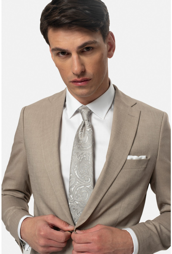 MARYNARKA SOLURA BEŻOWA SLIM FIT JEDNORZĘDOWA MARYNARKA SOLURA BEŻOWA SLIM FIT JEDNORZĘDOWA