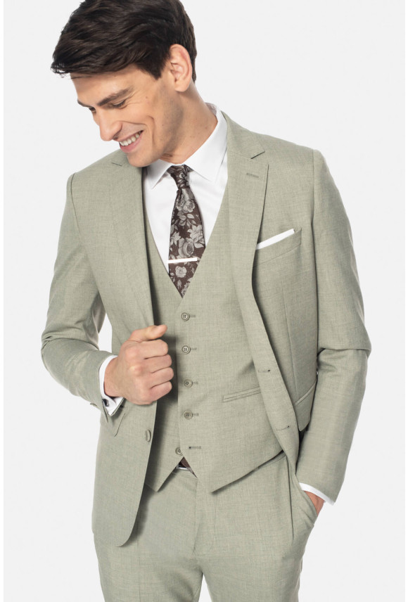 MARYNARKA AREGNO ZIELONA SLIM FIT JEDNORZĘDOWA