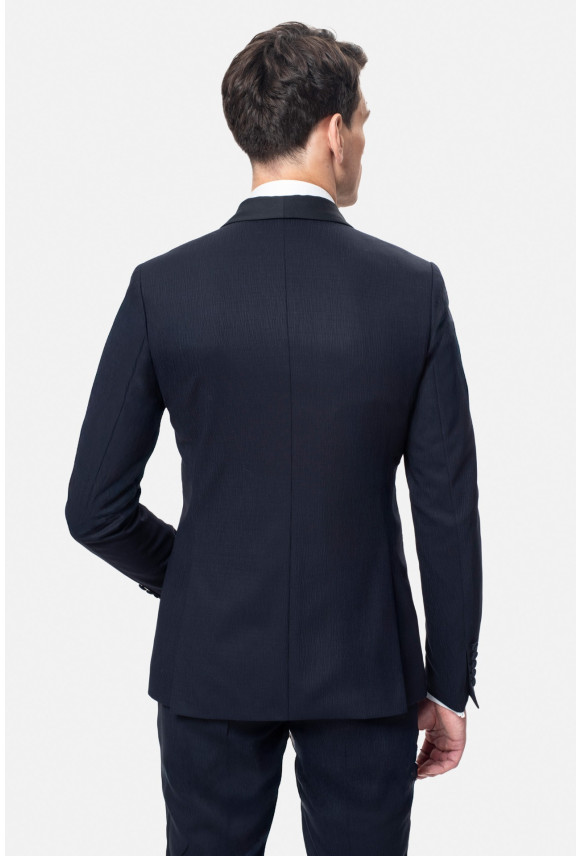 MARYNARKA WINBOW GRANATOWA SLIM FIT JEDNORZĘDOWA Z WEŁNY MARYNARKA WINBOW GRANATOWA SLIM FIT JEDNORZĘDOWA Z WEŁNY