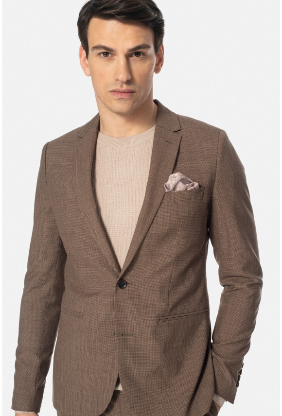 MARYNARKA LONDRES BEŻOWA SUPER SLIM FIT JEDNORZĘDOWA Z WEŁNĄ MARYNARKA LONDRES BEŻOWA SUPER SLIM FIT JEDNORZĘDOWA Z WEŁNĄ