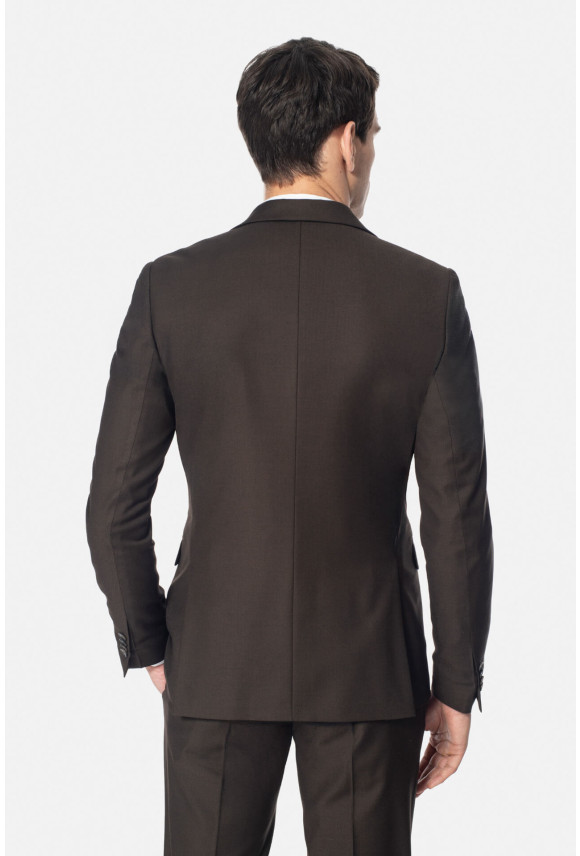 MARYNARKA SOTELO BRĄZOWA SLIM FIT JEDNORZĘDOWA