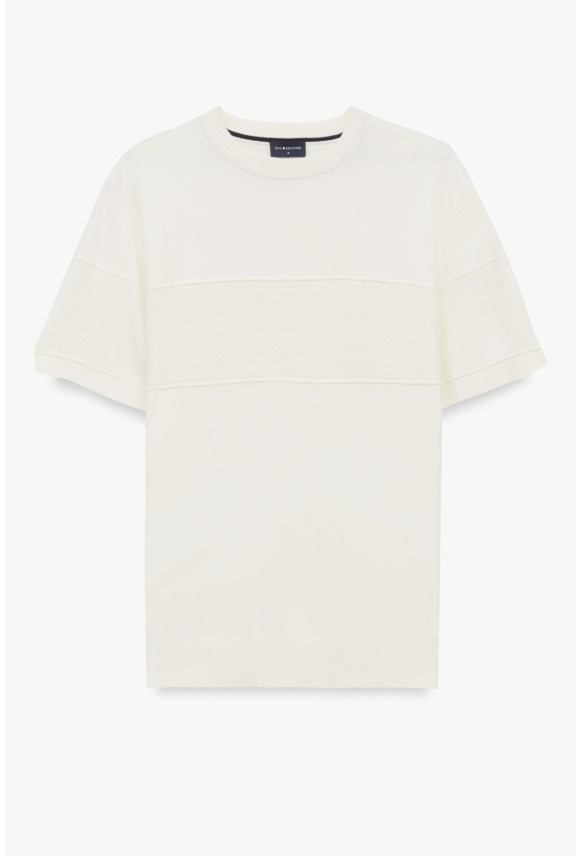 T SHIRT TENNIS CLUB 117 ECRU Z WISKOZY