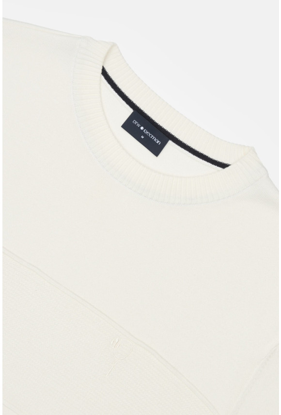 T SHIRT TENNIS CLUB 117 ECRU Z WISKOZY