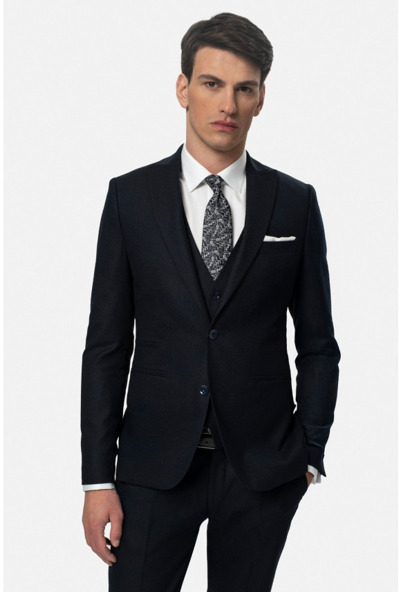 MARYNARKA HESWIN GRANATOWA SLIM FIT JEDNORZĘDOWA Z WEŁNY MARYNARKA HESWIN GRANATOWA SLIM FIT JEDNORZĘDOWA Z WEŁNY